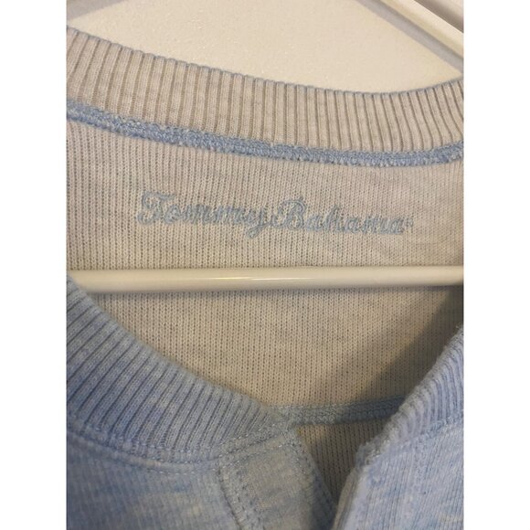 Tommy Bahama Men’s Reversible Crewneck Pullover Sweater Light Blue/White Size XL - Picture 2 of 6